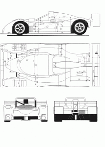 Ferrari 333 SP blueprint