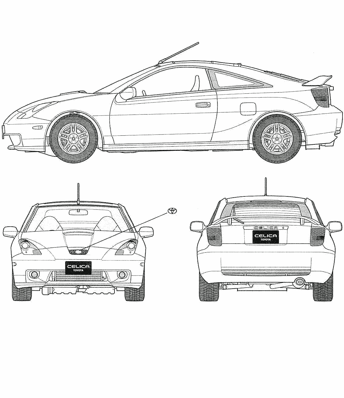 Toyota Celica blueprint