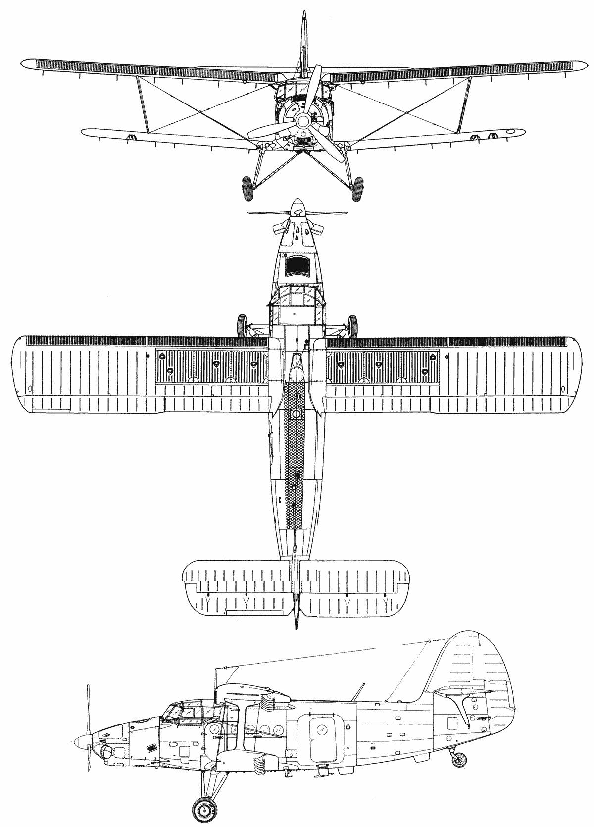 Antonov An-3 blueprint