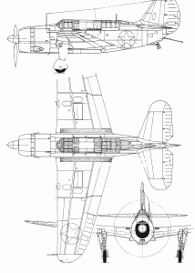 Curtiss A-25 Shrike blueprint