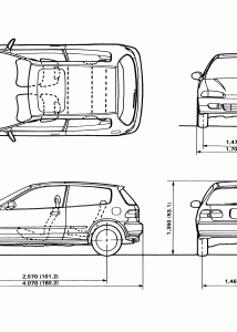 Honda Civic blueprint