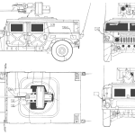 Hummer M242 Bushmaster blueprint