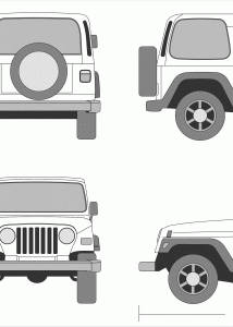 Jeep Wrangler blueprint