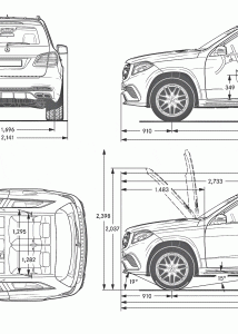 Mercedes-Benz GLS-class blueprint