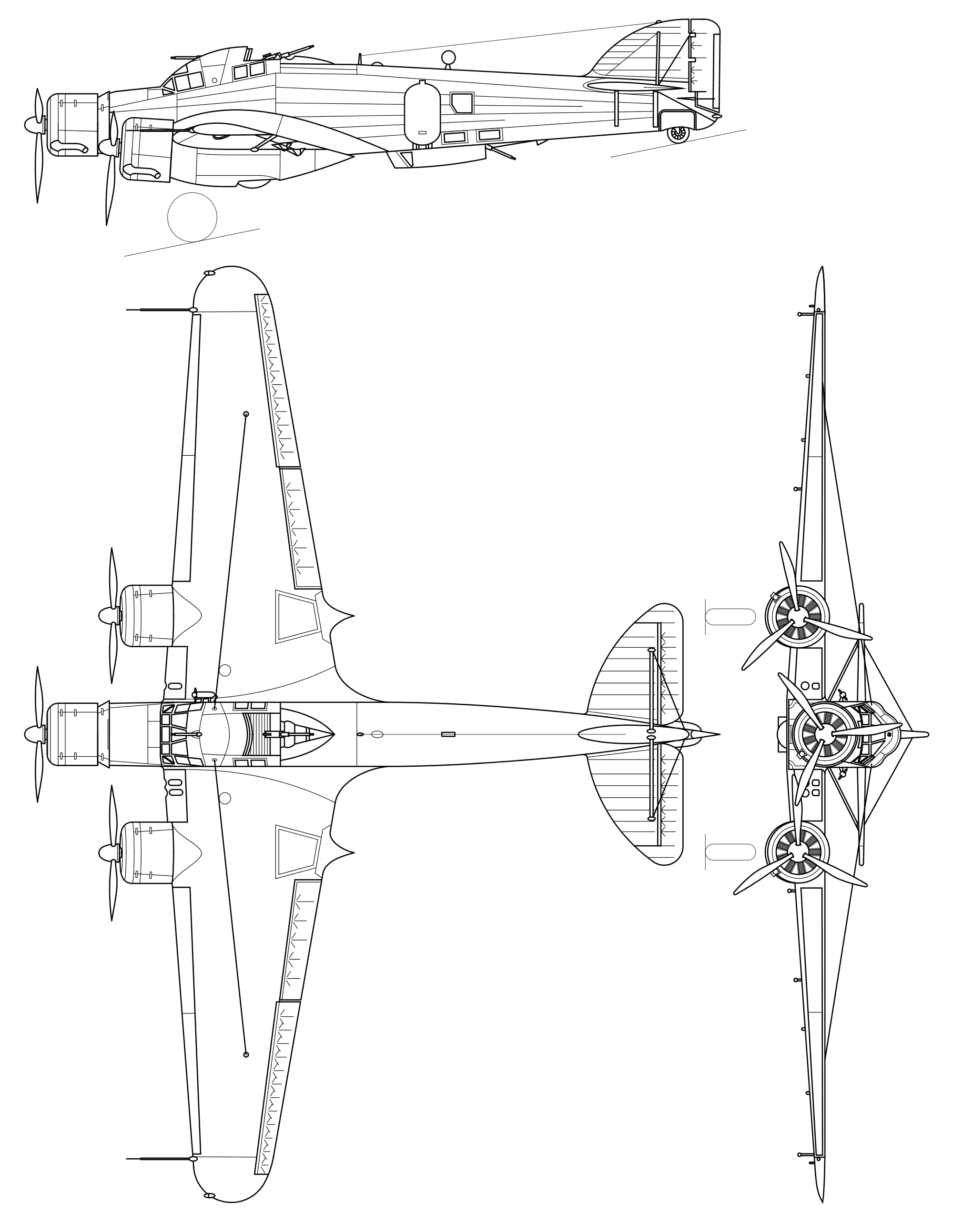 SM.79 Sparviero blueprint
