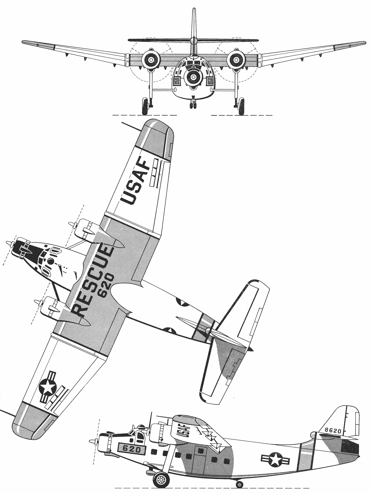 Northrop YC-125 blueprint
