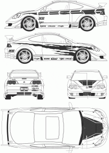 Acura RSX blueprint