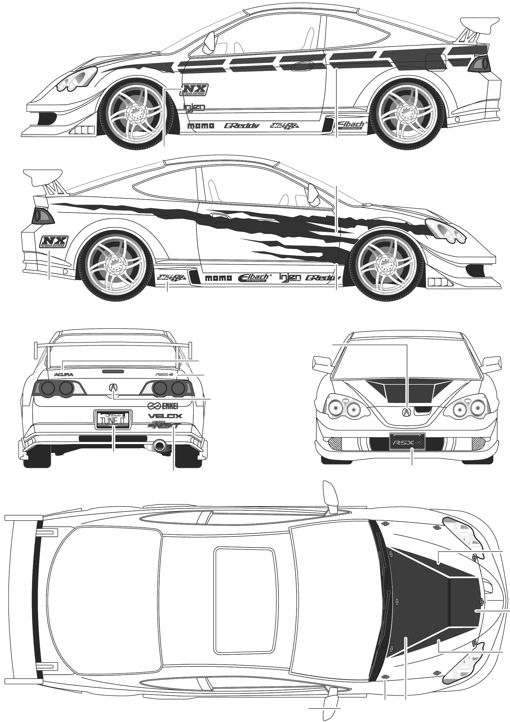 Acura RSX blueprint
