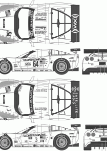 Chevrolet Corvette C6 blueprint