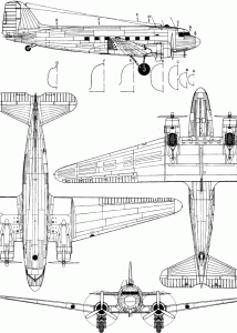 Douglas DC-3 blueprint