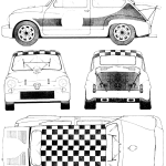 Fiat Abarth 1000 TCR blueprint