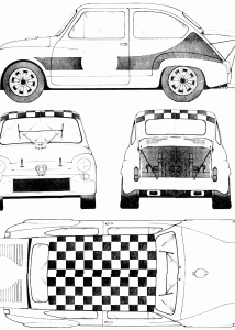 Fiat Abarth 1000 TCR blueprint