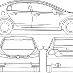 Honda Civic blueprint