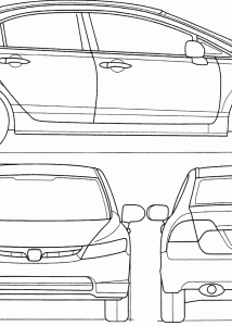 Honda Civic blueprint