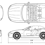 Jaguar XK blueprint
