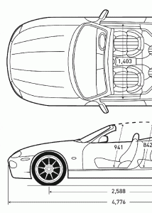 Jaguar XK blueprint