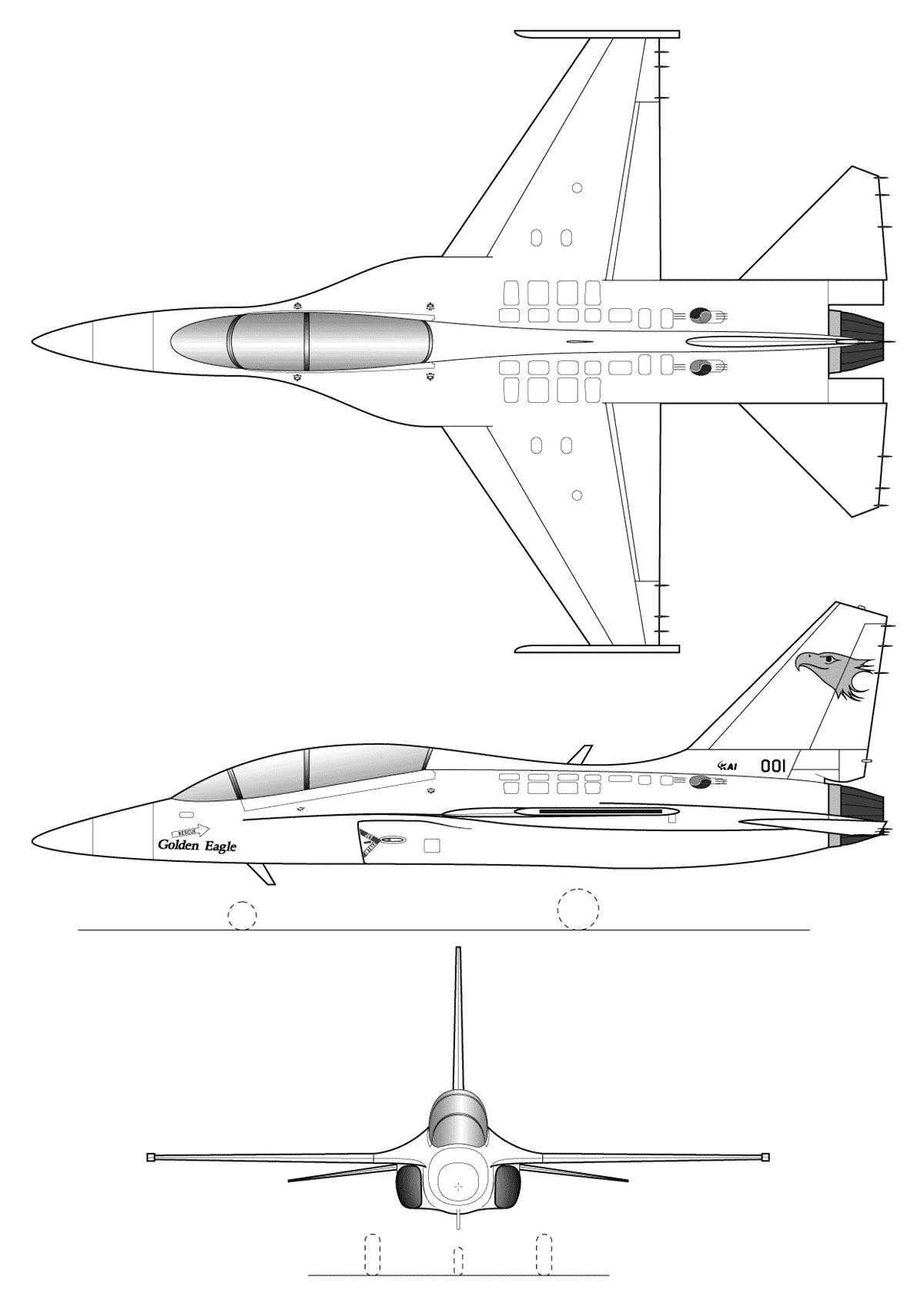 T-50 Golden Eagle blueprint
