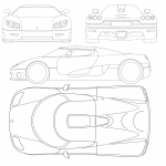 Koenigsegg CCR blueprint