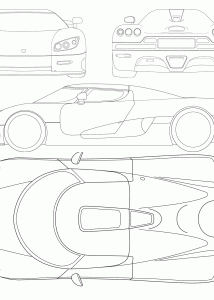 Koenigsegg CCR blueprint