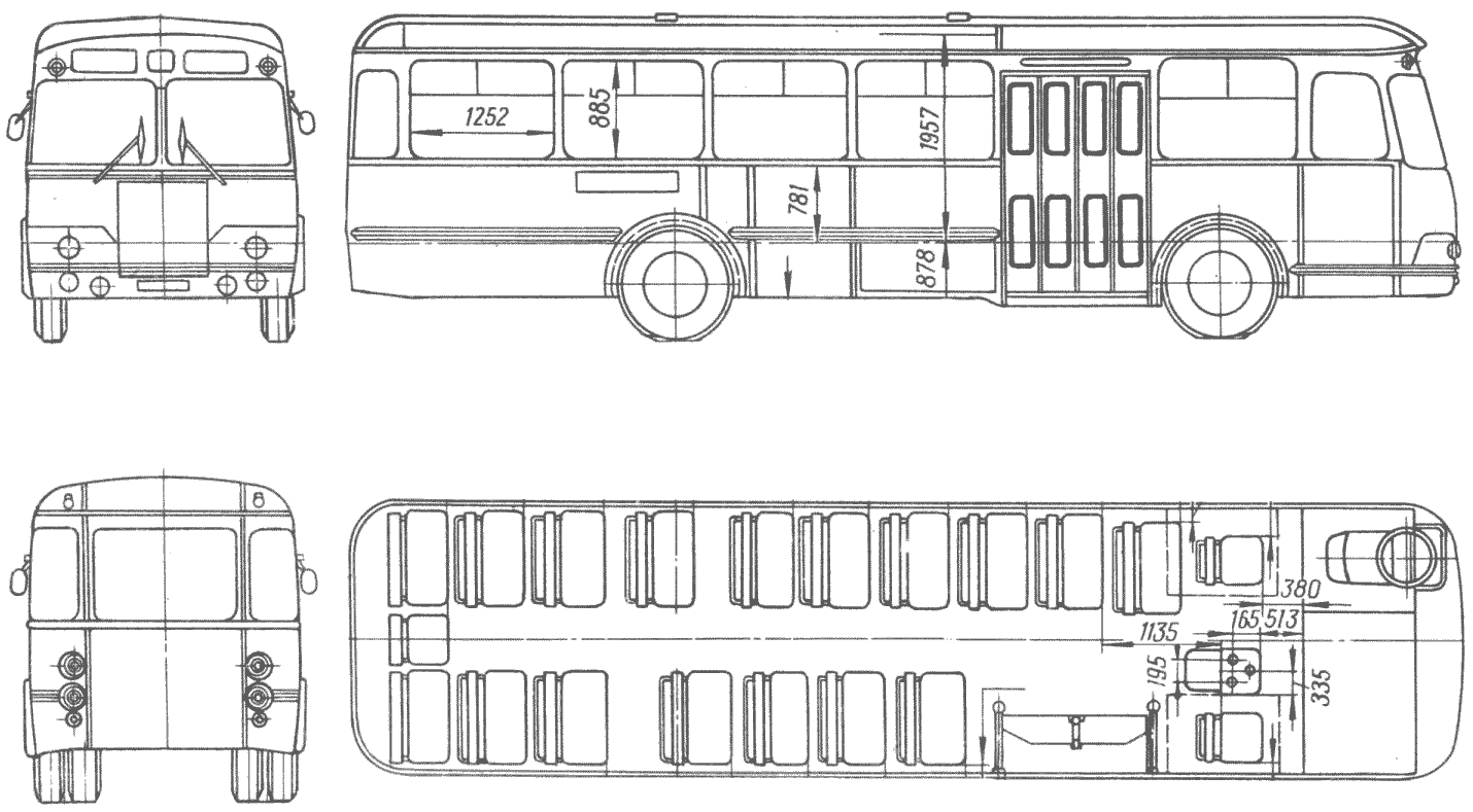 LiAZ 677В blueprint