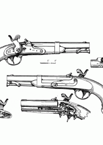 Model 1842 percussion pistol blueprint