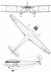 de Havilland Dragon Rapide blueprint