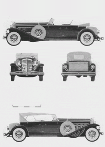 Duesenberg Model J blueprint