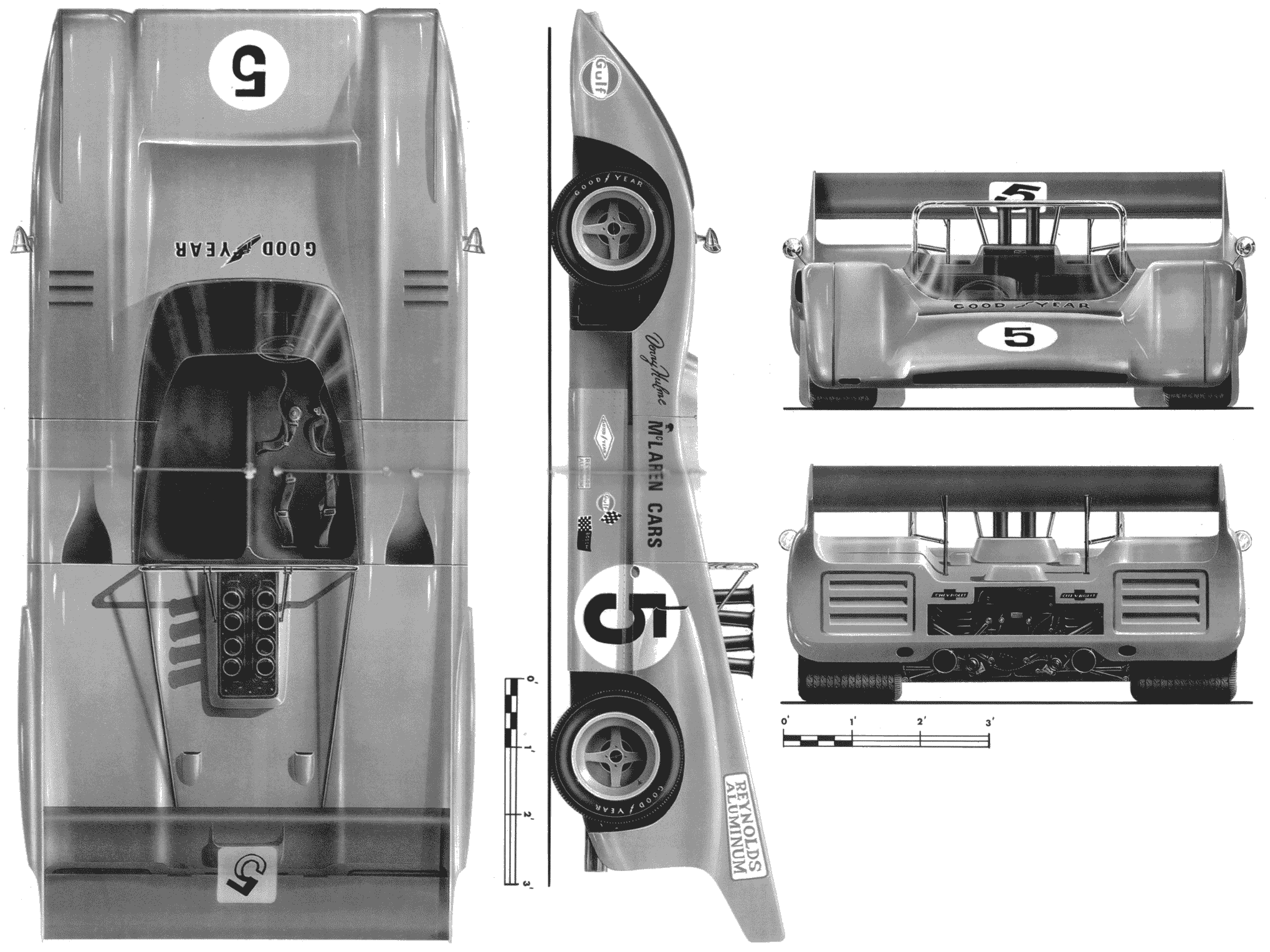McLaren M8D blueprint