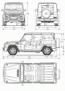 Mercedes-Benz G-Class 65 AMG blueprint