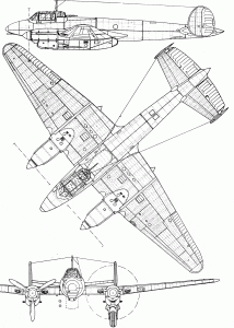 Petlyakov Pe-3 blueprint