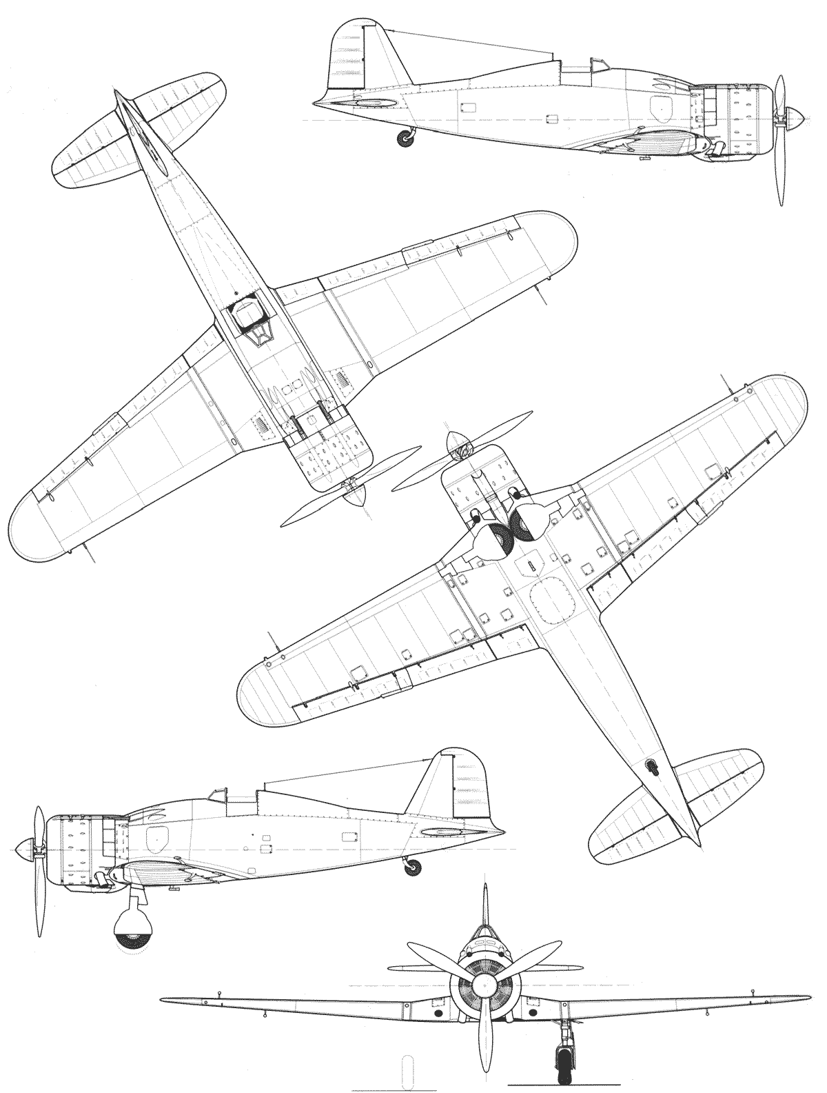Fiat G.50 blueprint