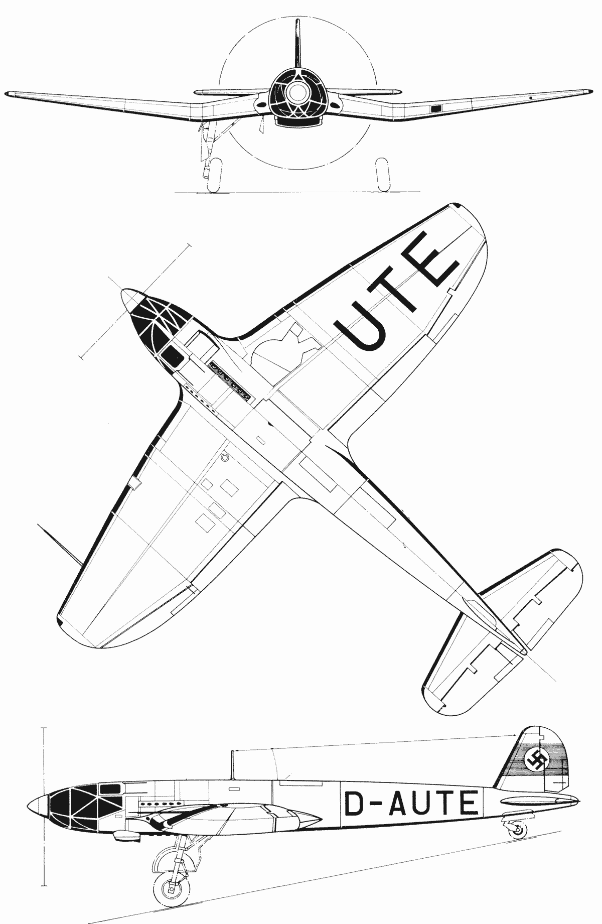Heinkel He 119 blueprint