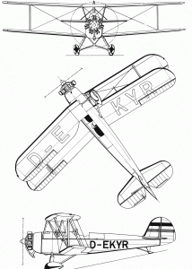 Heinkel He 72 blueprint