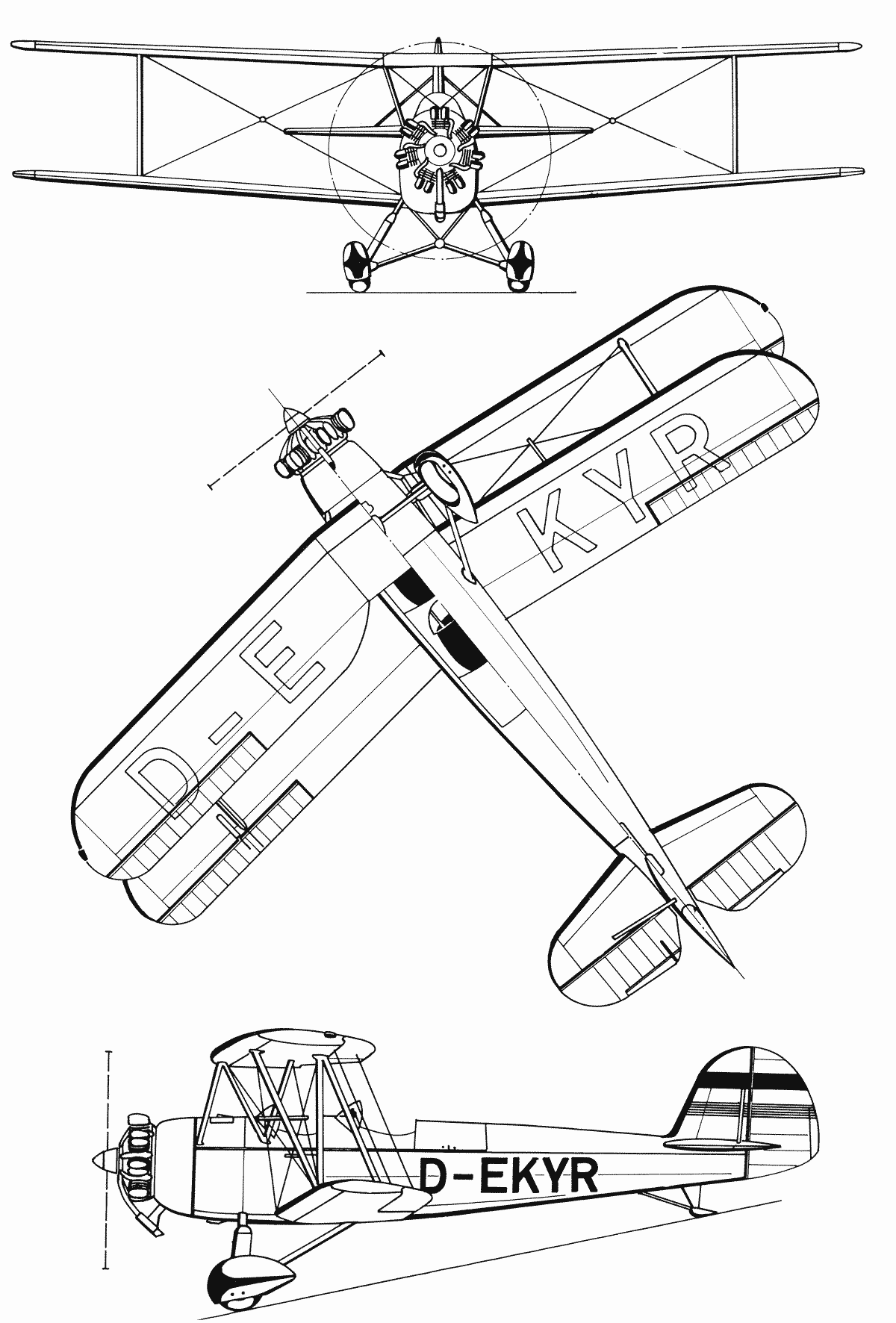 Heinkel He 72 blueprint