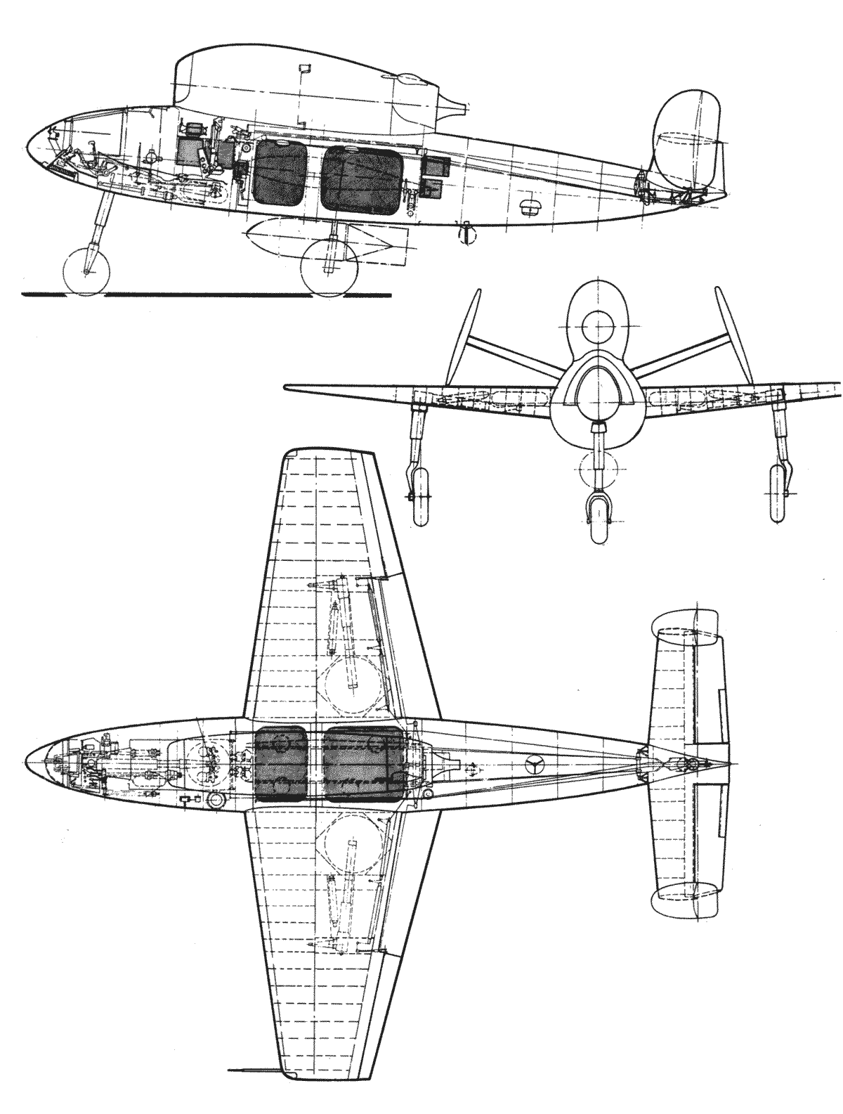 Henschel Hs 132 blueprint