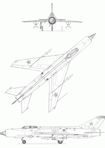 Mikoyan-Gurevich I-75 blueprint