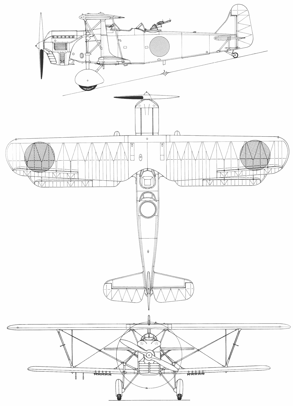 Kawasaki Ki-3 blueprint