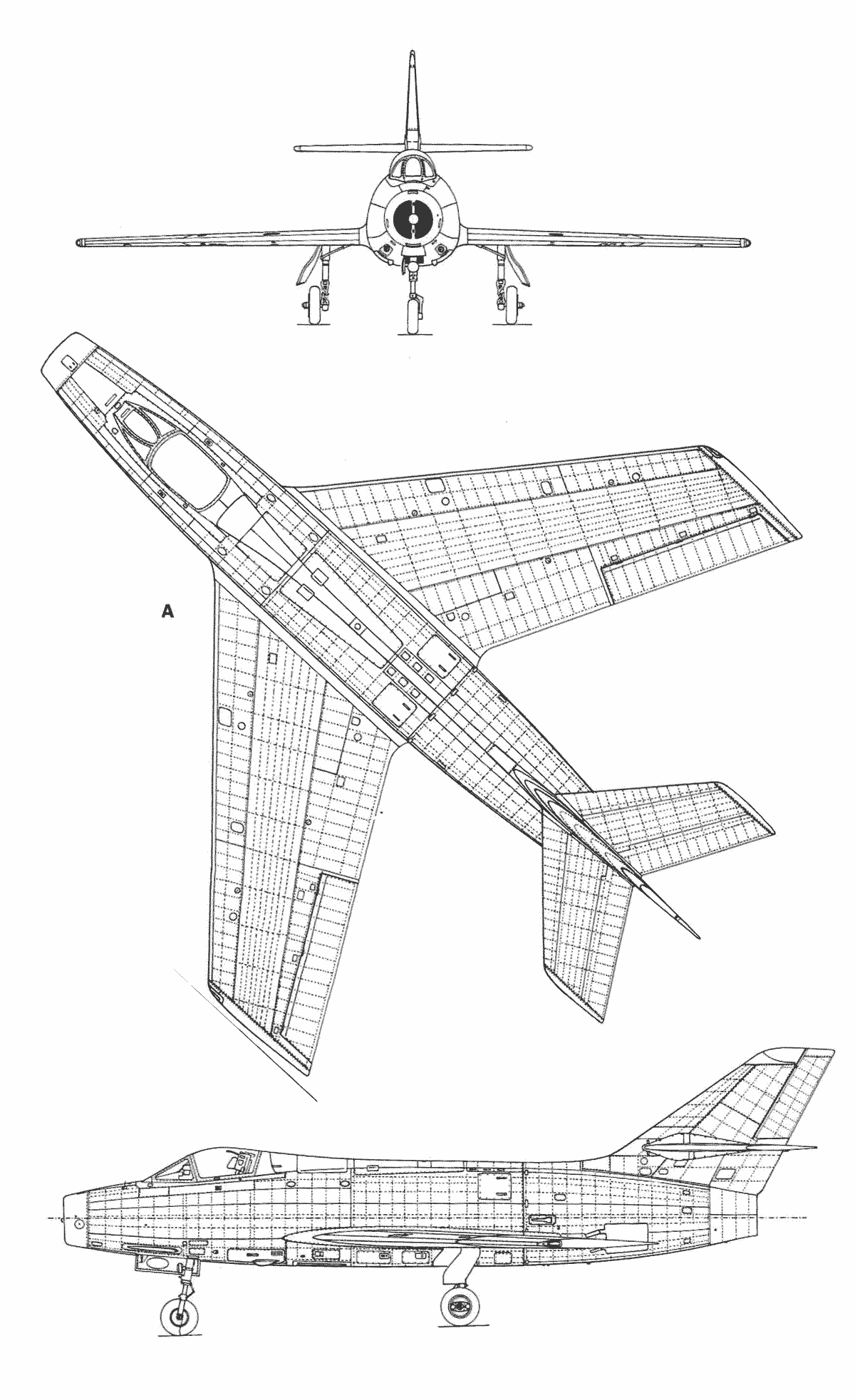 Dassault Mystère IV blueprint