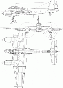 Messerschmitt Me 210 blueprint