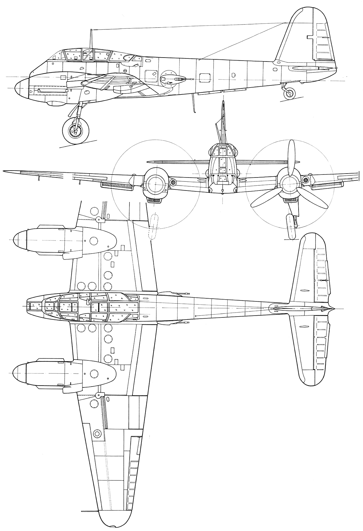 Messerschmitt Me 210 blueprint