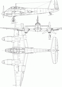 Messerschmitt Me 410 blueprint