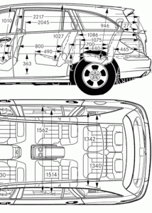 Mercedes-Benz R-Class blueprint