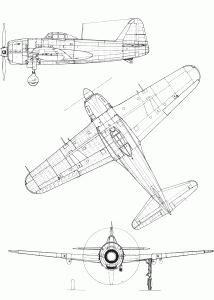 Kawanishi N1K blueprint