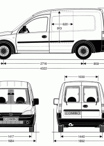 Opel Combo blueprint