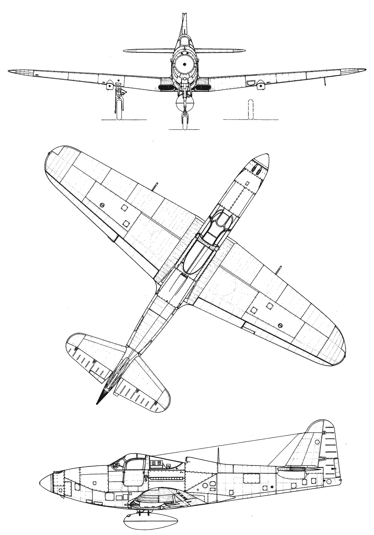 Bell P-63 Kingcobra blueprint