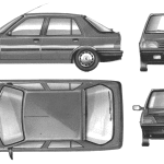 Peugeot 309 blueprint