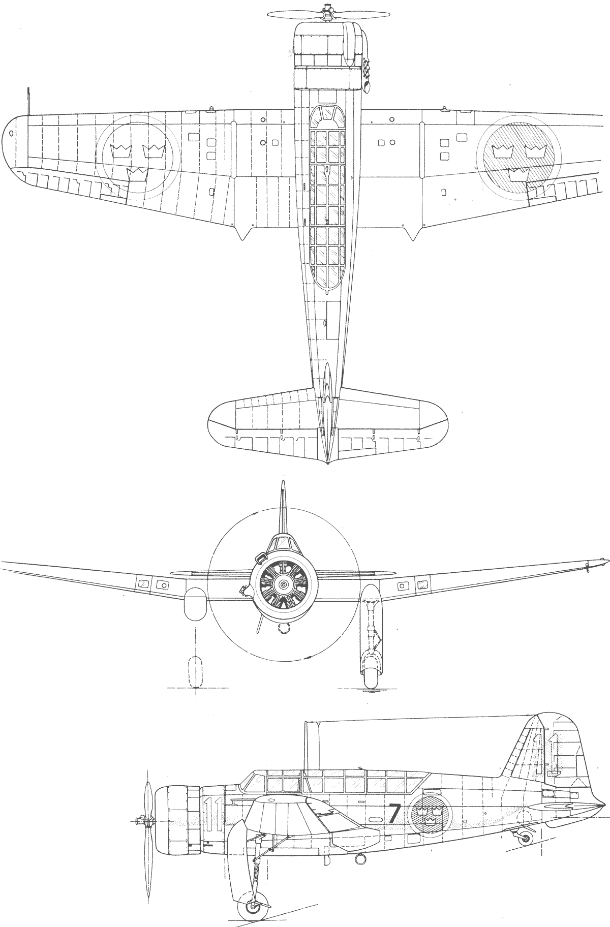 Saab 17 blueprint