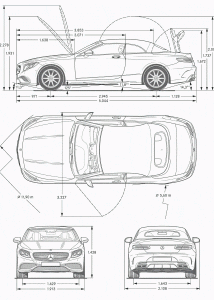 Mercedes-Benz S-Class AMG S63 blueprint