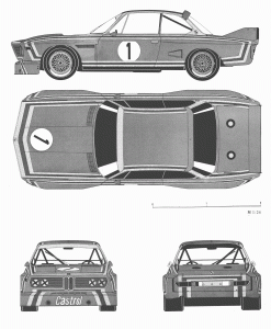 BMW 3.0 CSL blueprint