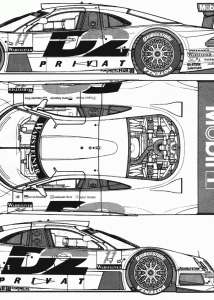 Mercedes-Benz CLK GTR blueprint